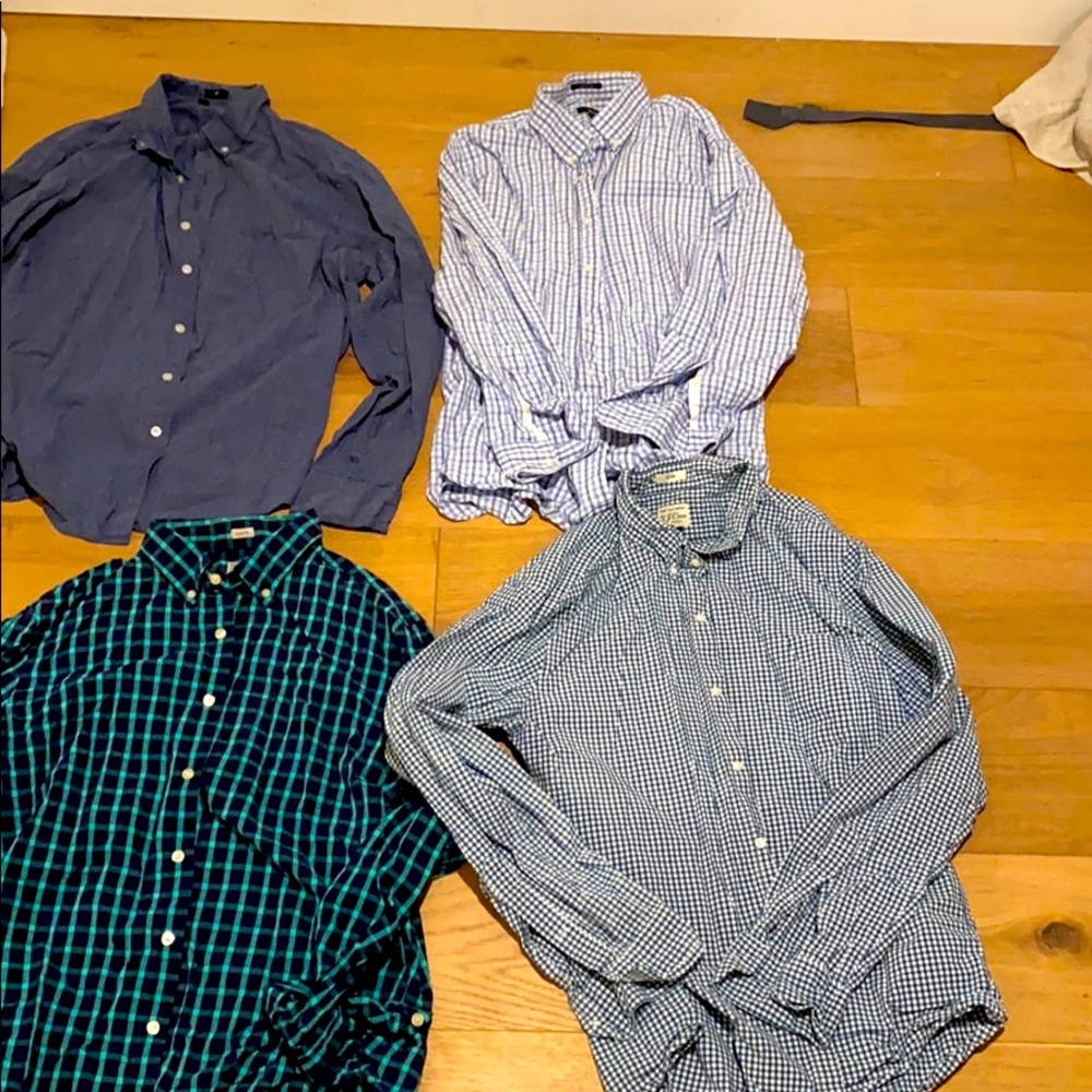 4 men’s J crew work shirts
